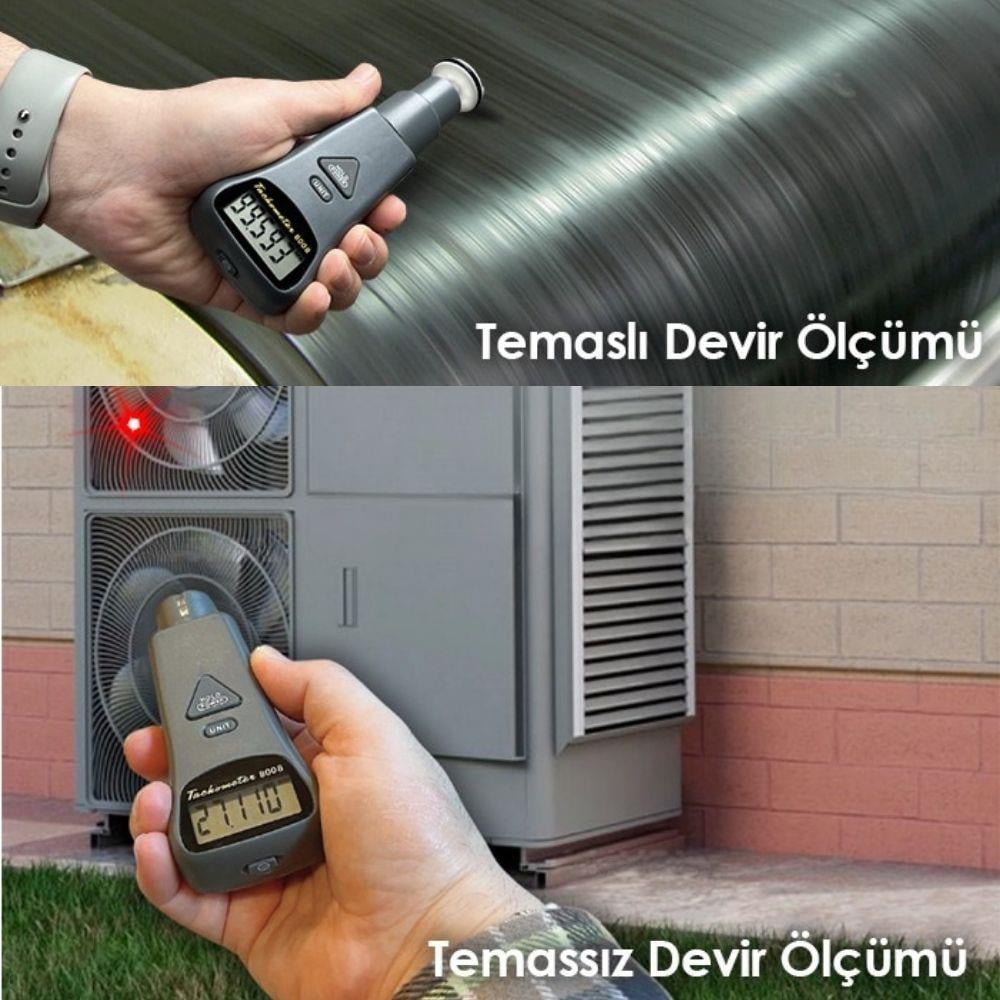 .AZ 8008 Temaslı ve Temassız Devir Ölçer Takometre INJECTORSbrand> zoofarm
