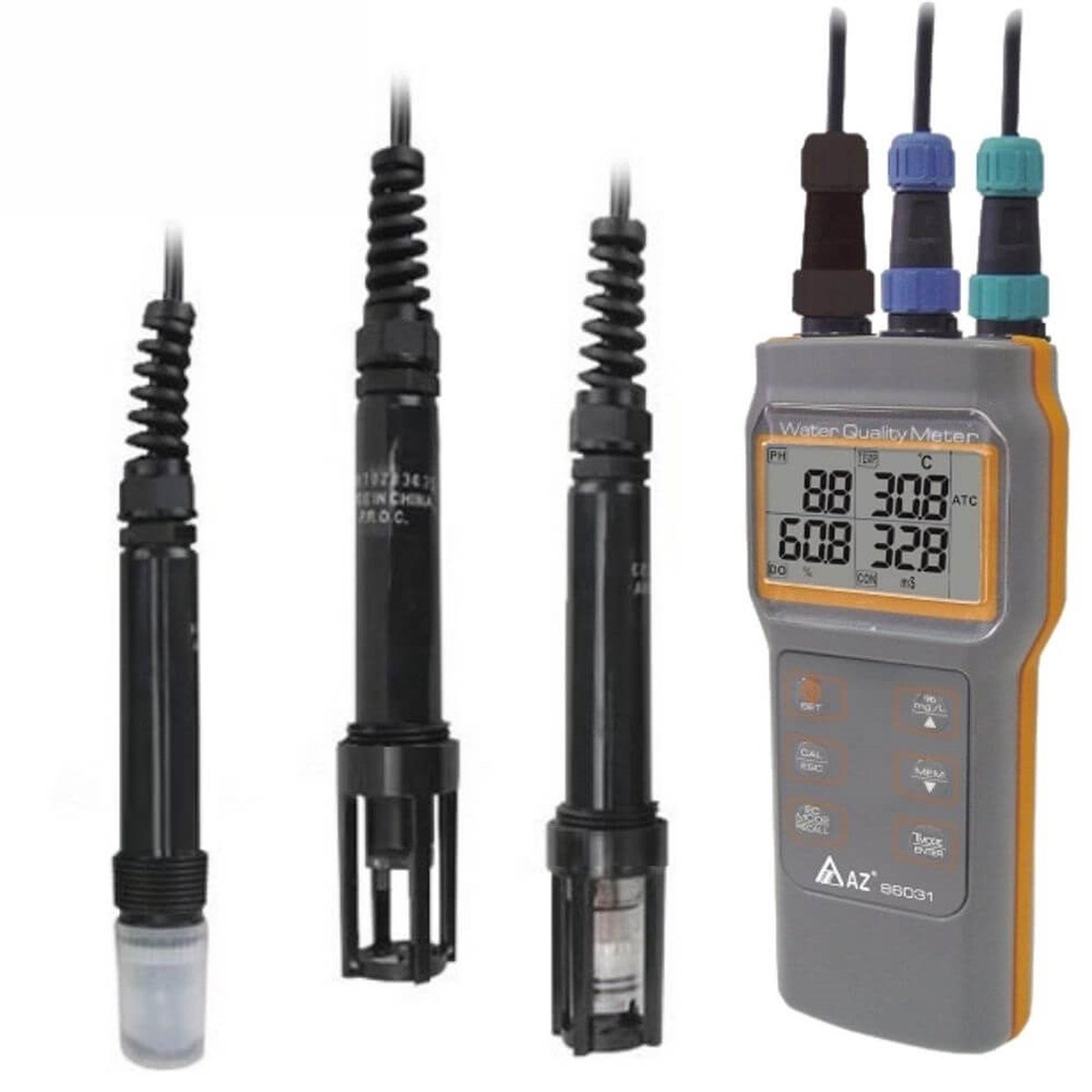 AZ 86031 Combo Su Kalite Ölçüm Seti (PH, İletkenlik, Tuzluluk, TDS, Çözünmüş Oksijen ve Sıcaklık) | zoofarm.com.trAZ 86031 Combo Su Kalite Ölçüm Seti (PH, İletkenlik, Tuzluluk, TDS, Çözünmüş Oksijen ve Sıcaklık) TÜM ÖLÇÜM CİHAZLARIAZ zoofarm