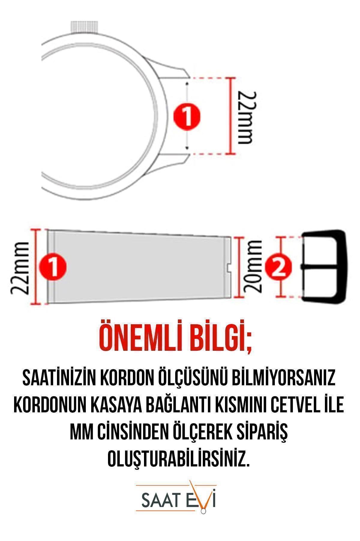 20mm-22mm Siyah-Turuncu Renk Silikon Saat Kordonu Kayışı A55
