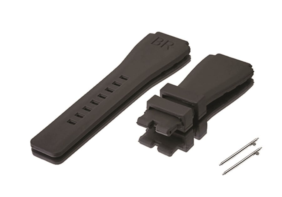 BELL & ROSS Instruments Aviation Uyumlu 21X20mm Silikon Saat Kordonu P27BRW-B  