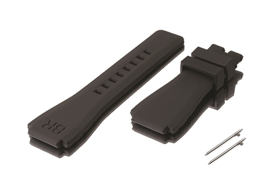 BELL & ROSS Instruments Aviation Uyumlu 21X20mm Silikon Saat Kordonu P27BRW-B  