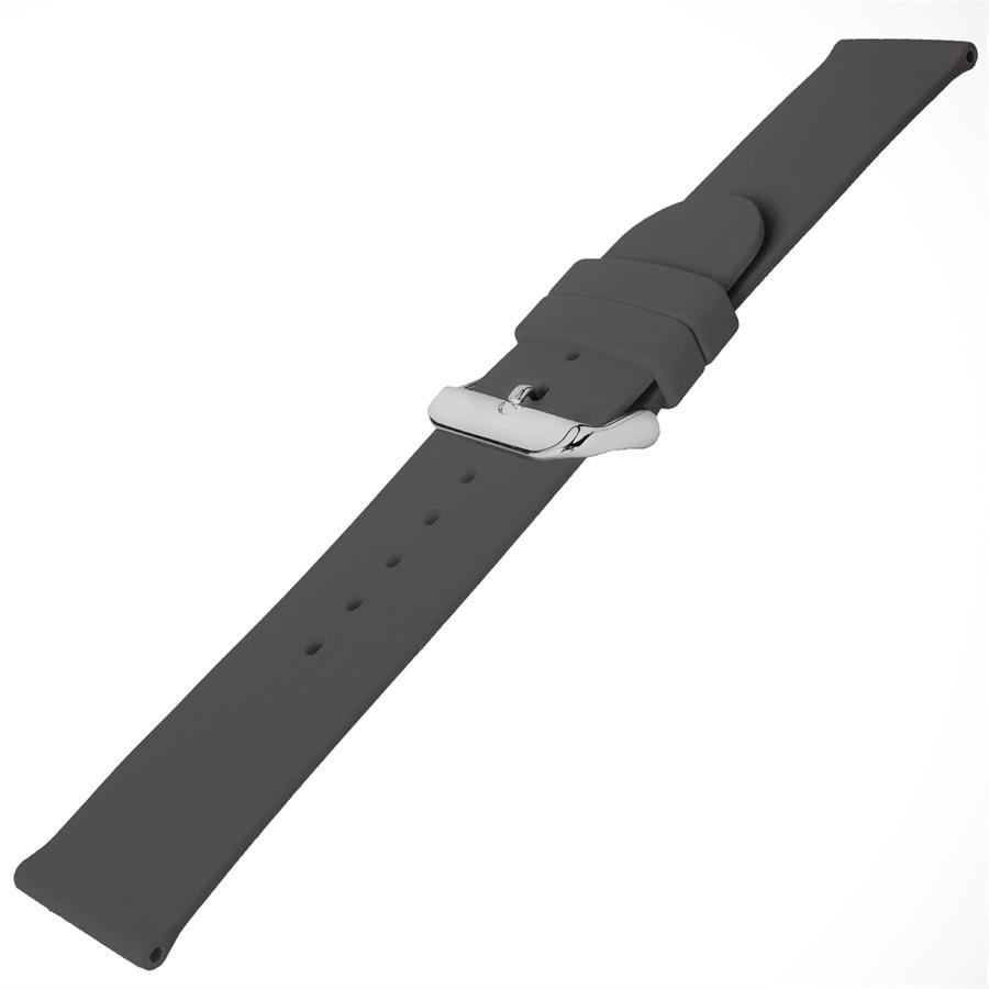 Cobra R14087-GR Düz Model Gri Kauçuk Saat Kordonu