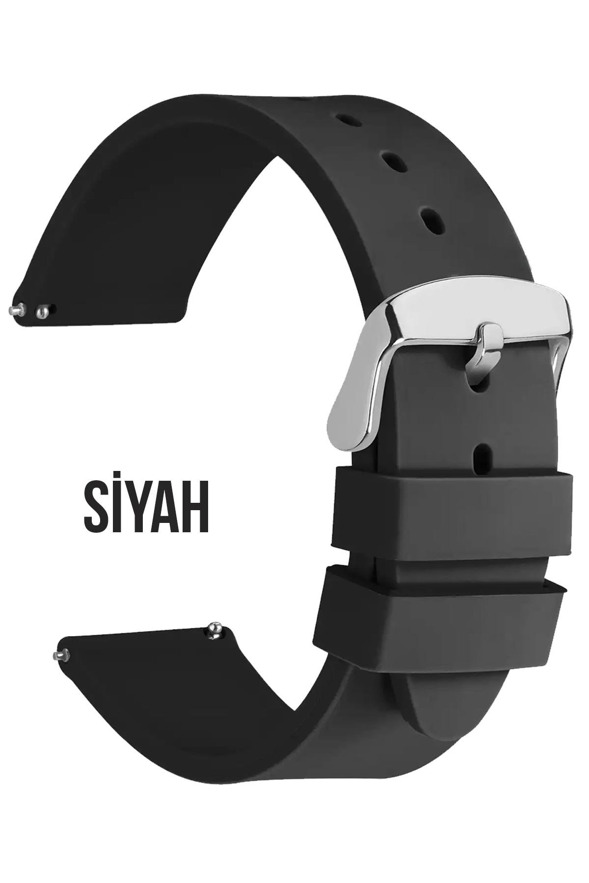 Cobra S01A71-B Siyah Silikon Saat Kordonu