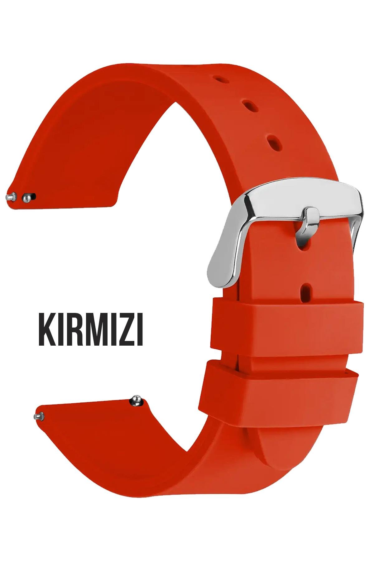 Cobra S01A71-R Kırmızı Silikon Saat Kordonu