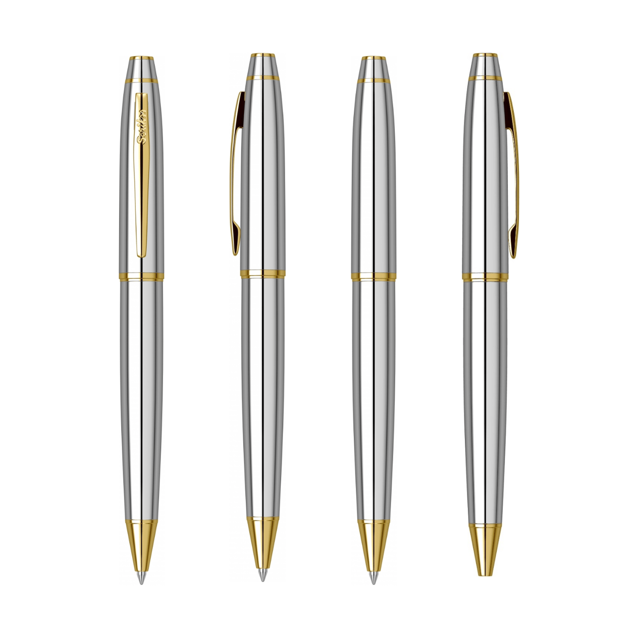 Scrikss Noble 35 Tükenmez Kalem Gold Krom