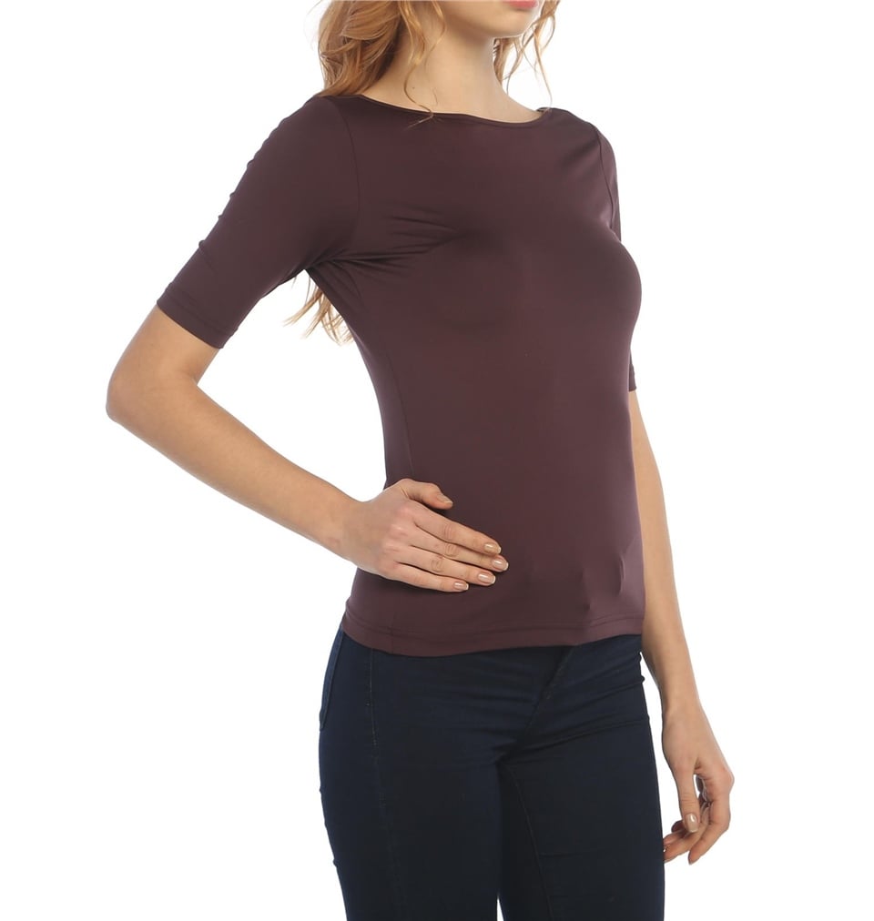 Basic Tişört - Bordo
