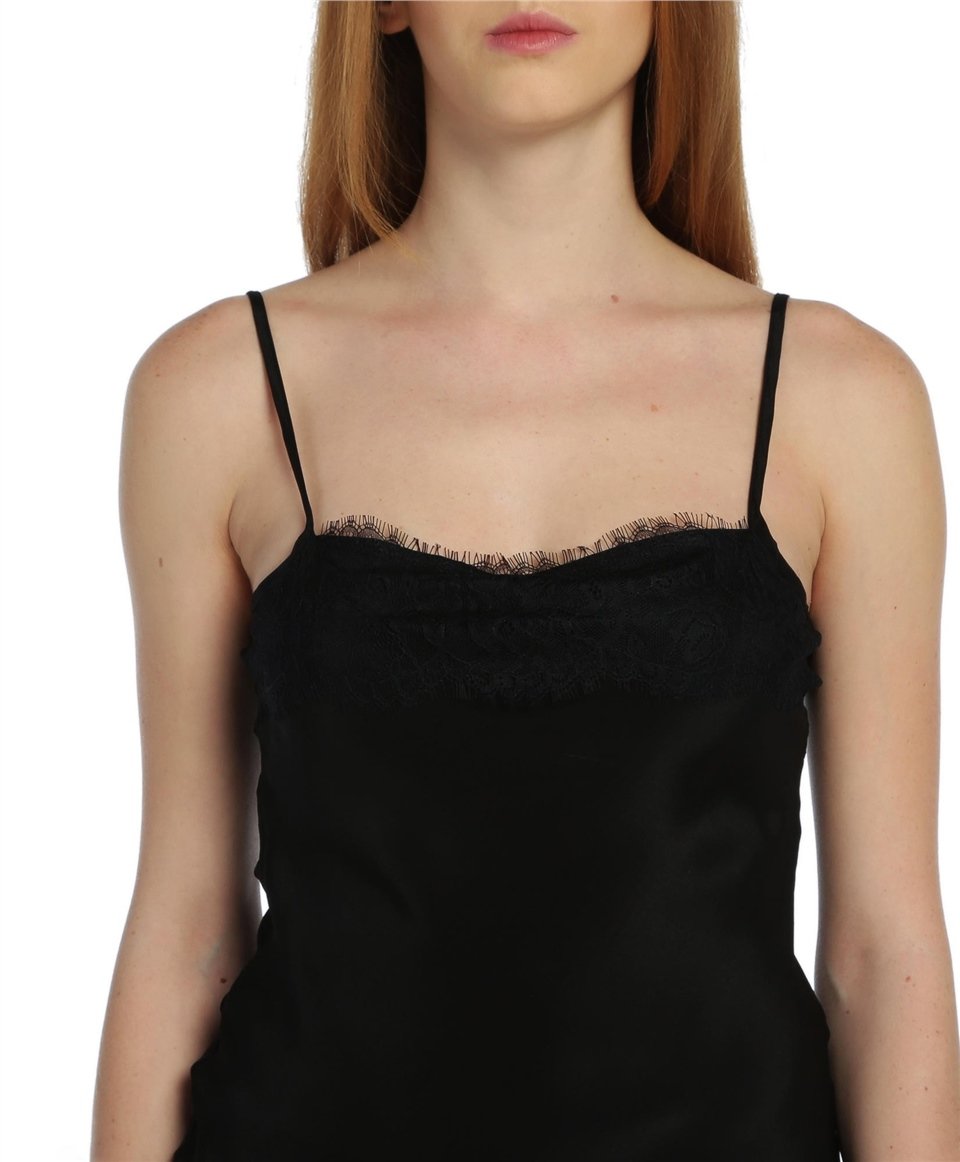 İpek T-shirt - Siyah