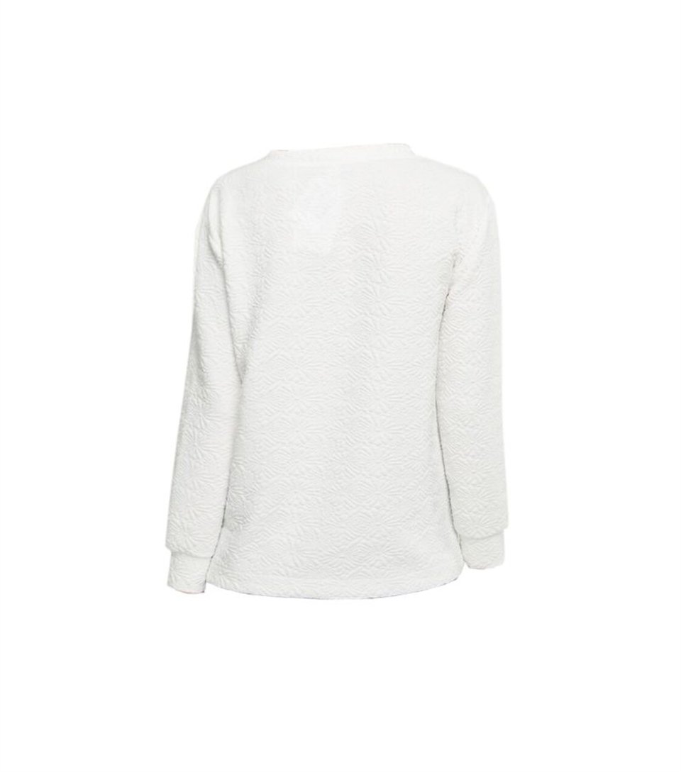 Kapitone Sweatshirt - Kırık Beyaz
