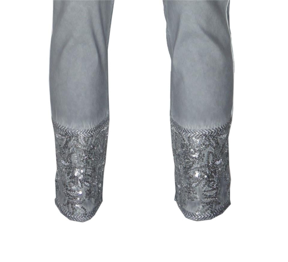 Payetli Pantolon - Gri