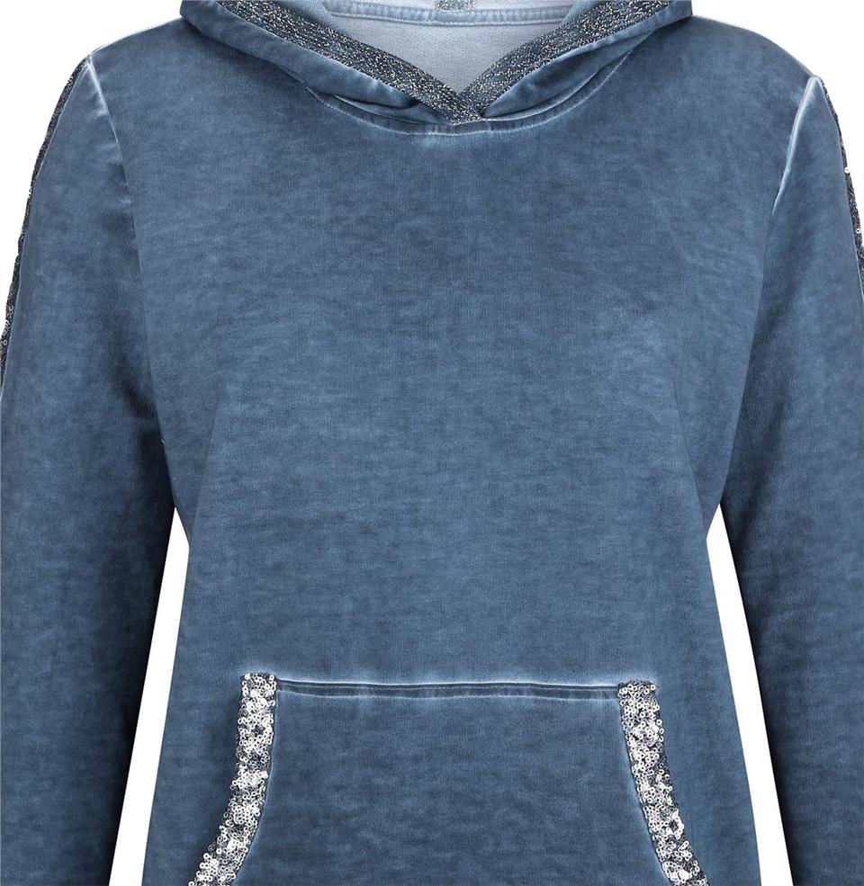 Payetli Sweatshirt - Mavi