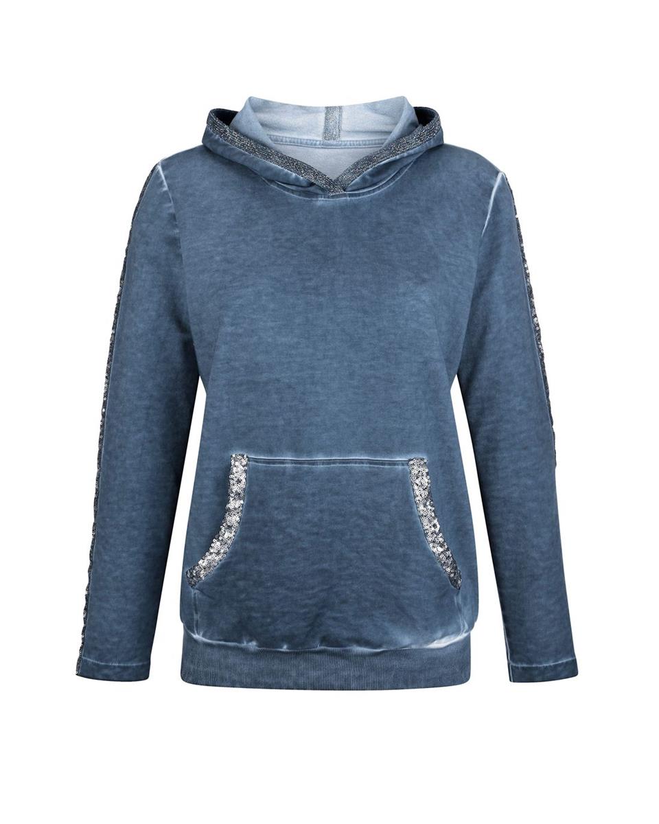 Payetli Sweatshirt - Mavi