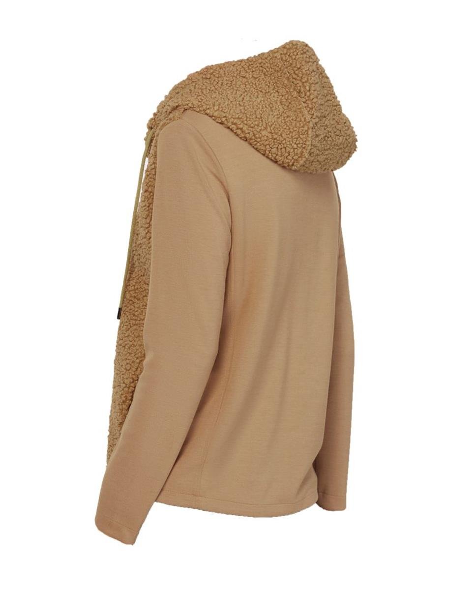 Peluş Sweat ceket - Camel