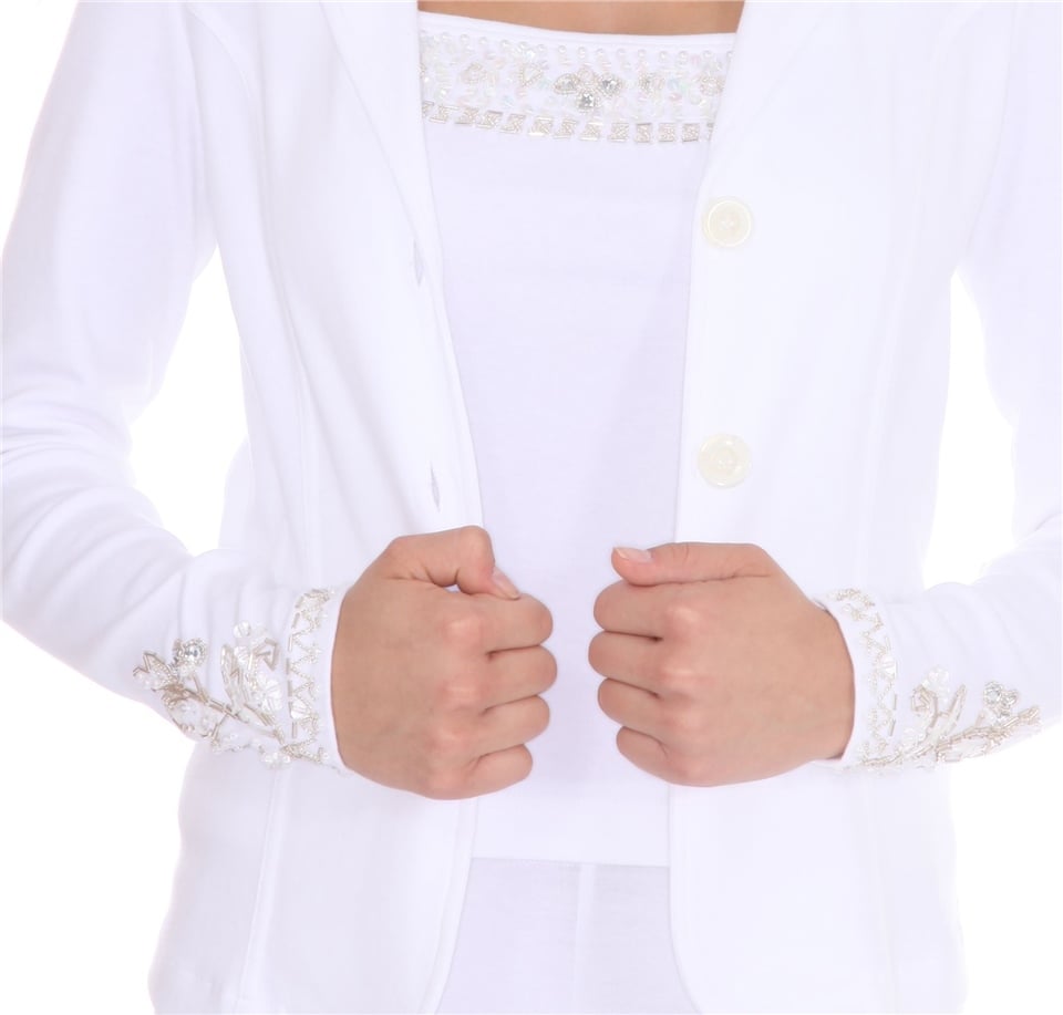 Twinset Blazer Ceket - Beyaz