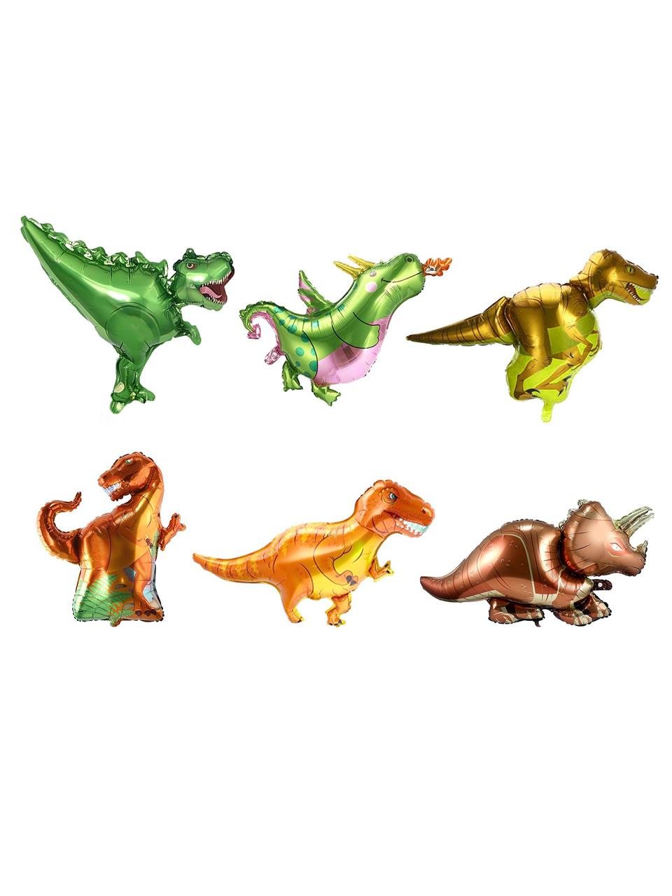 Dinozor Folyo Balon Vahşi Jurassic Temalı Parti Balonu 6'lı