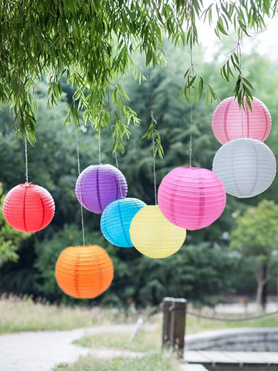 Japon Feneri Kağıt Fener Turuncu 20 cm