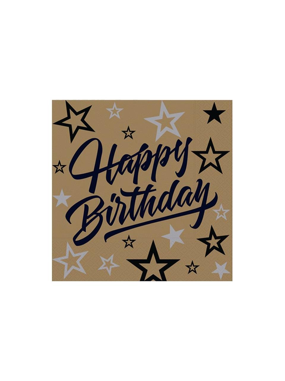 Happy Birthday Peçete Doğum Günü Parti Peçetesi Gold
