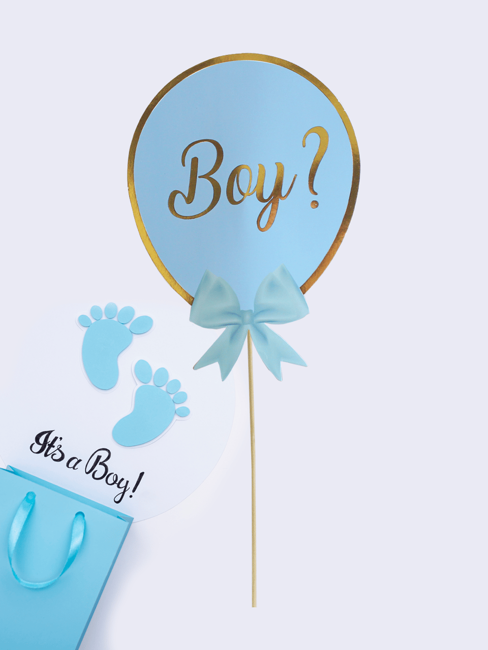Cinsiyet Belirleme Konuşma Balonu Boy Mavi 5'li