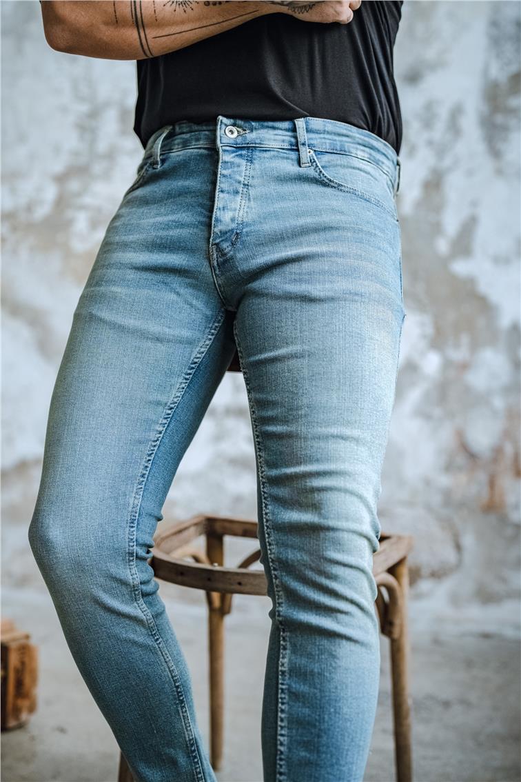 Basic Skinny Jean Yıkamalı Mavi
