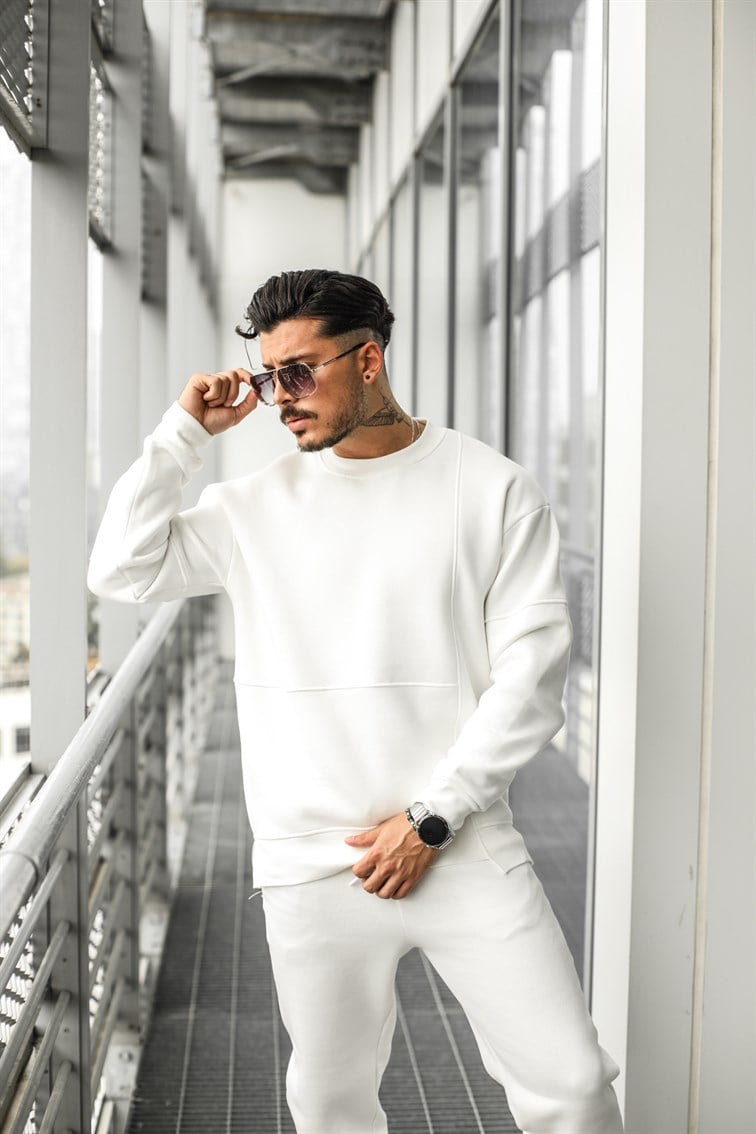 Bel Detaylı Oversize Sweatshirt