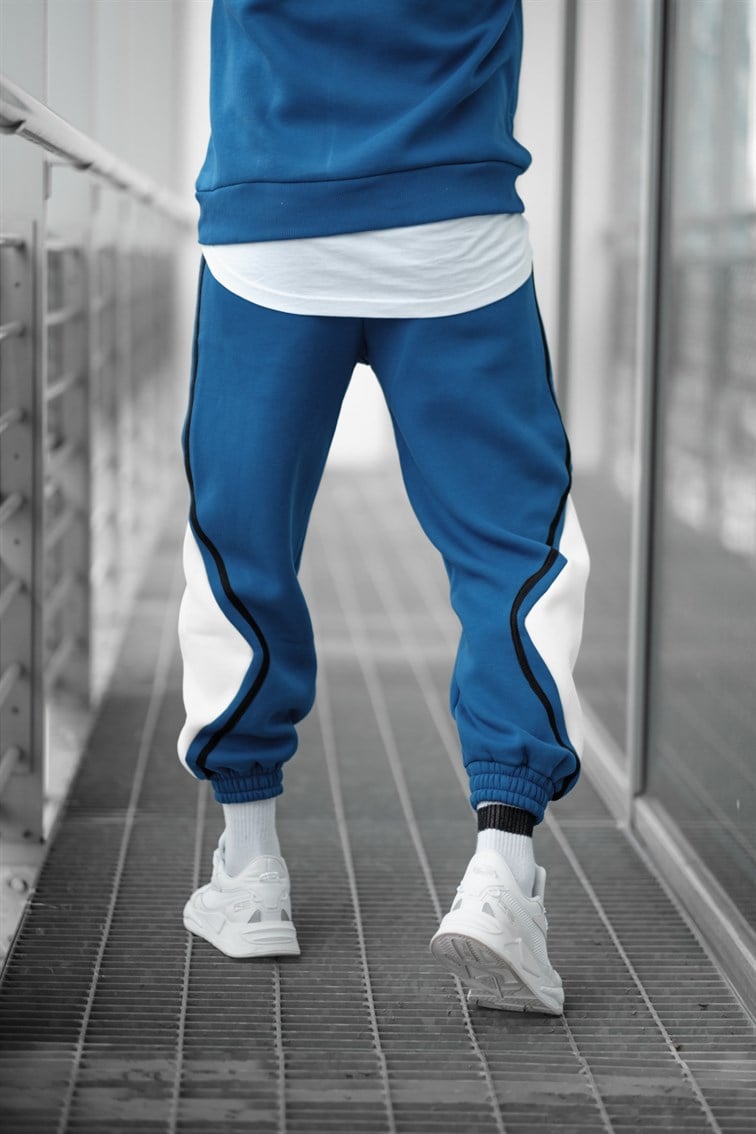Çift Renk Detaylı Unisex Eşofman