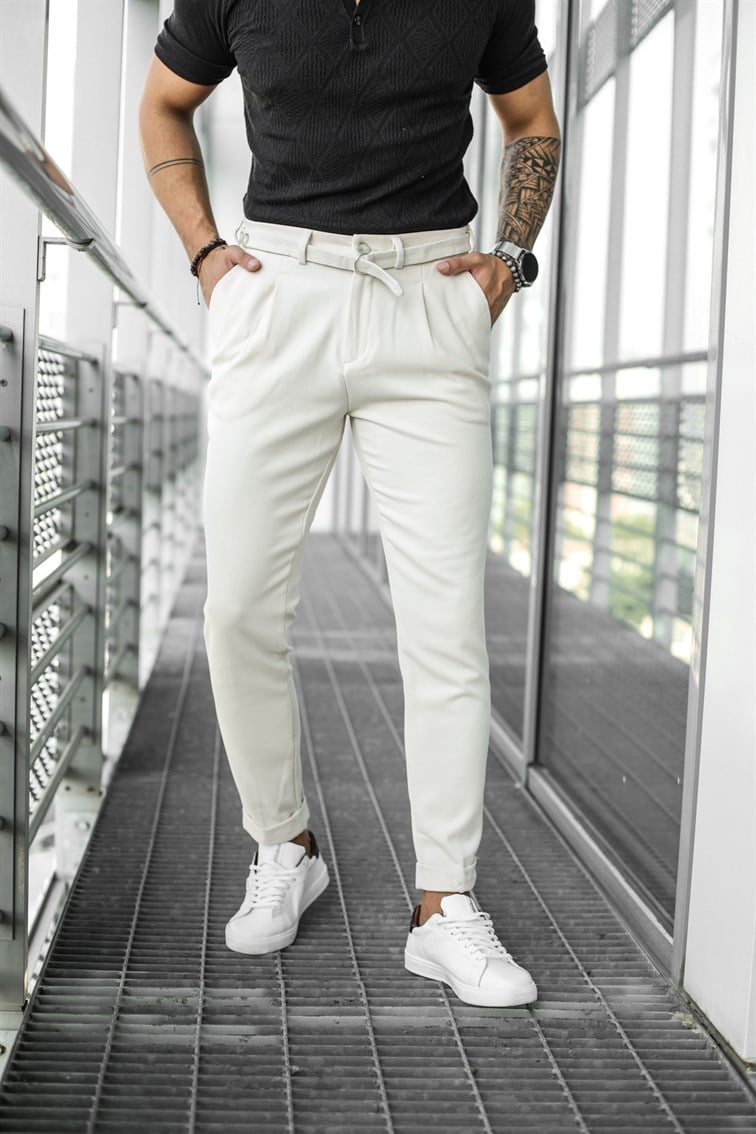 Gabardin Kumaş Boyfriend Pantolon