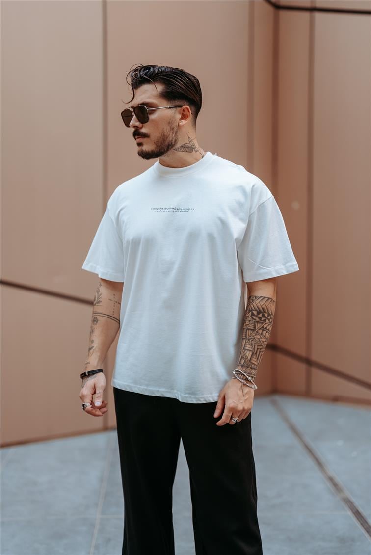 Greetings From Oversize T-Shirt Beyaz