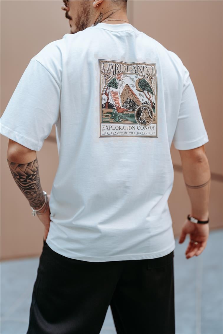 Greetings From Oversize T-Shirt Beyaz