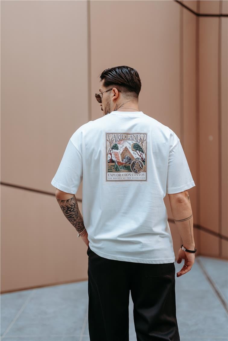 Greetings From Oversize T-Shirt Beyaz