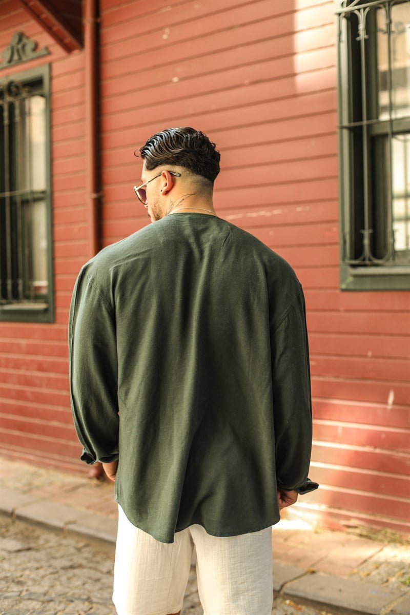 Hakim Yaka Oversize Gömlek