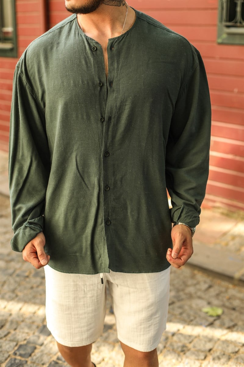 Hakim Yaka Oversize Gömlek
