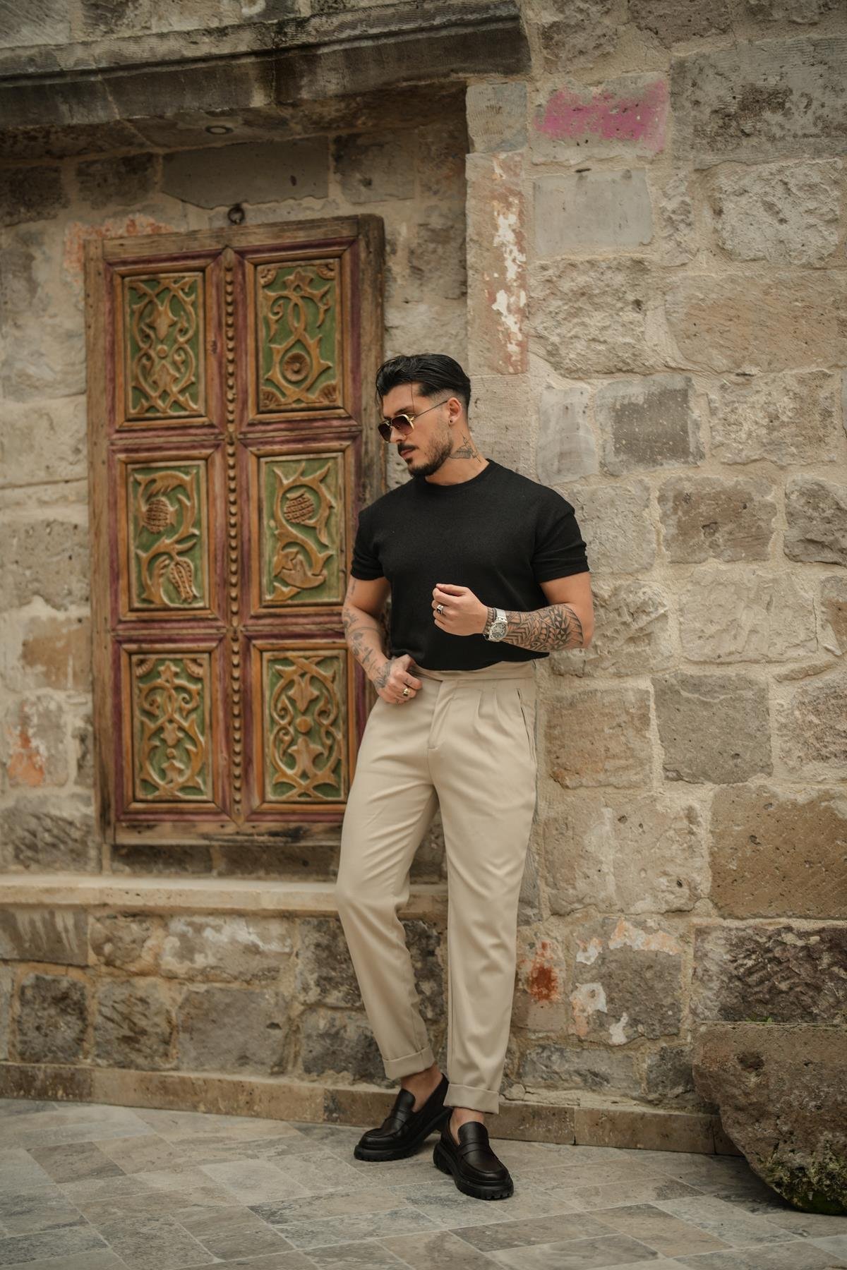 İtalyan Model Klasilk Kalem Pantolon Krem