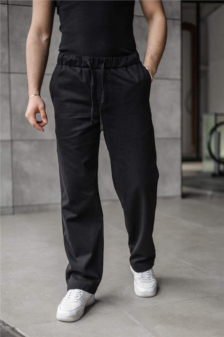 Kanvas Baggy Pantolon Siyah