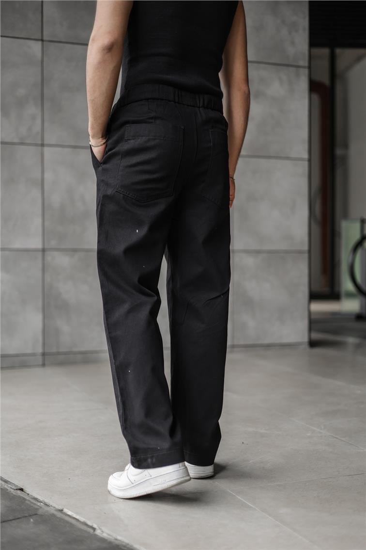 Kanvas Baggy Pantolon Siyah