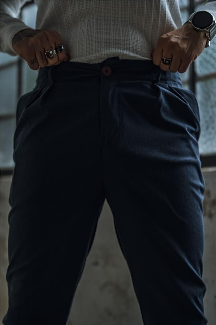Klasik Basic Kalem Pantolon Lacivert