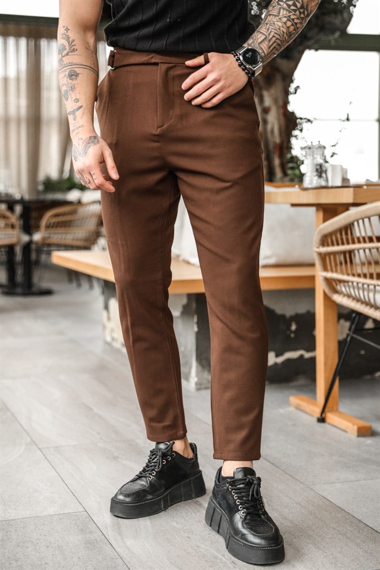 Kuşaklı Kemer Detay Boyfriend Pantolon