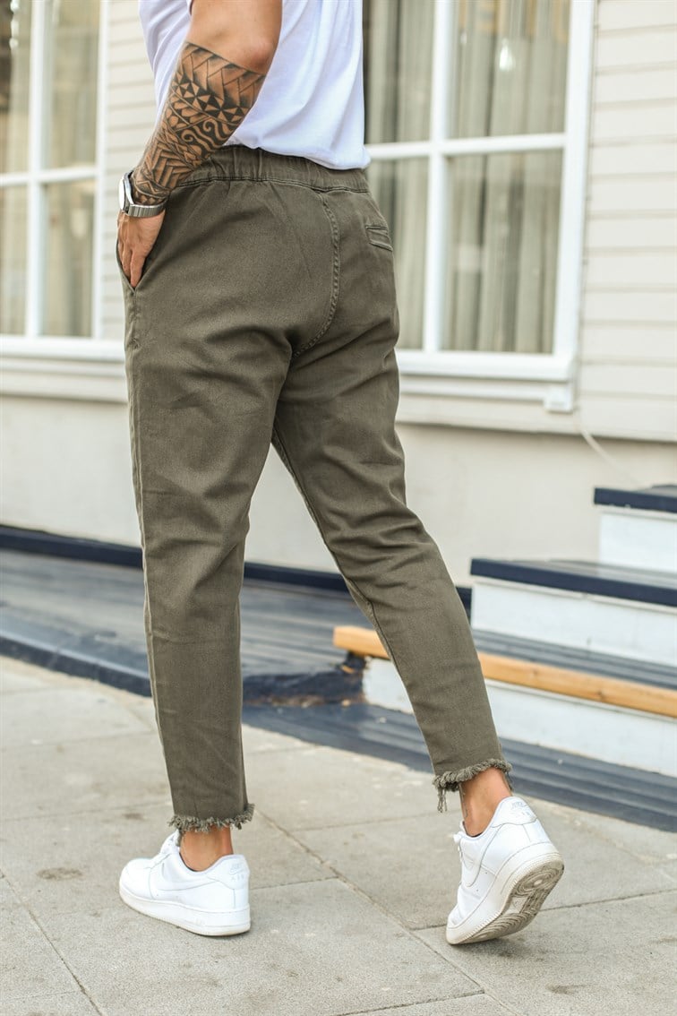 Püsküllü Paça Bol Pantolon