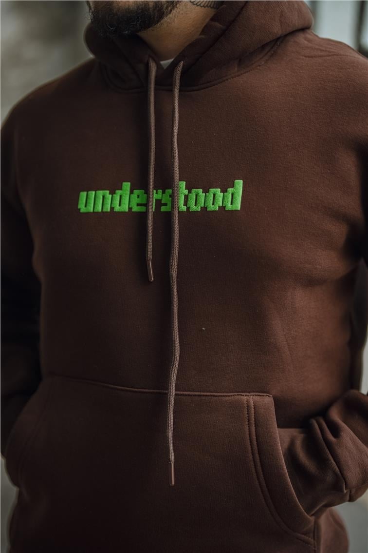 UNDERSTOOD Oversize Sweatshirt Koyu Kahve