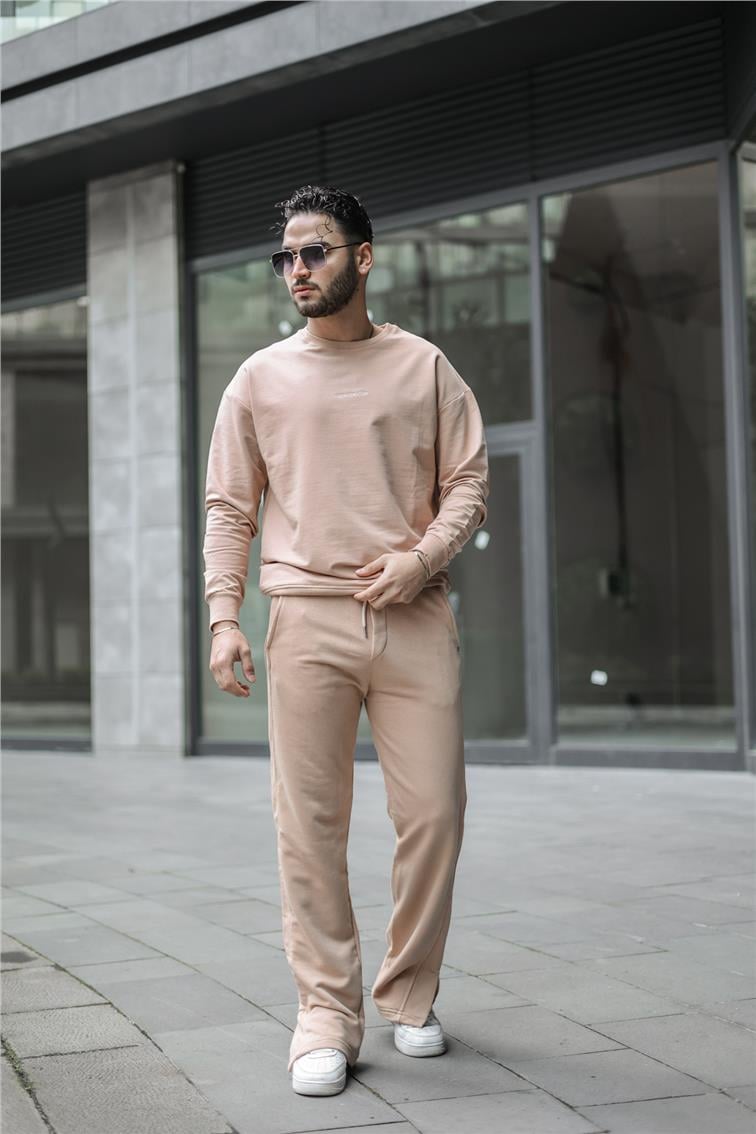 UNSUBSCRİBE Baskılı Oversize Sweatshirt Camel