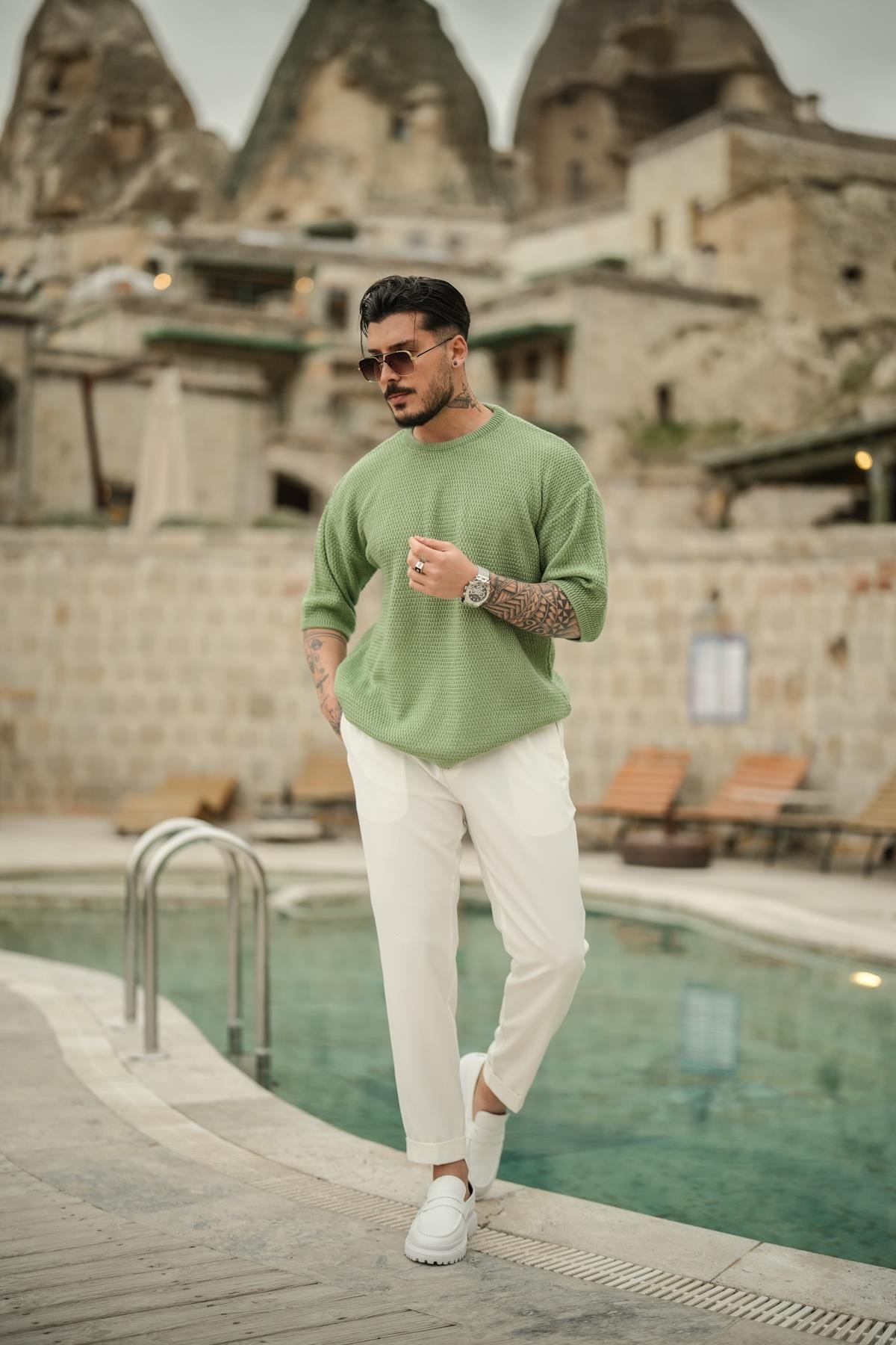 Yumuşak Pamuklu Oversize T-Shirt Mint