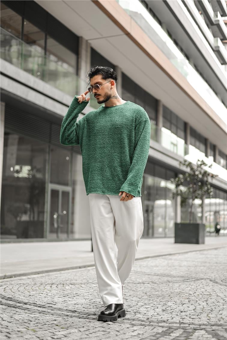Yün Oversize Kazak Yeşil