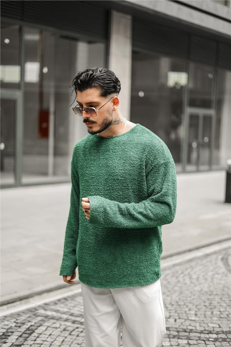 Yün Oversize Kazak Yeşil