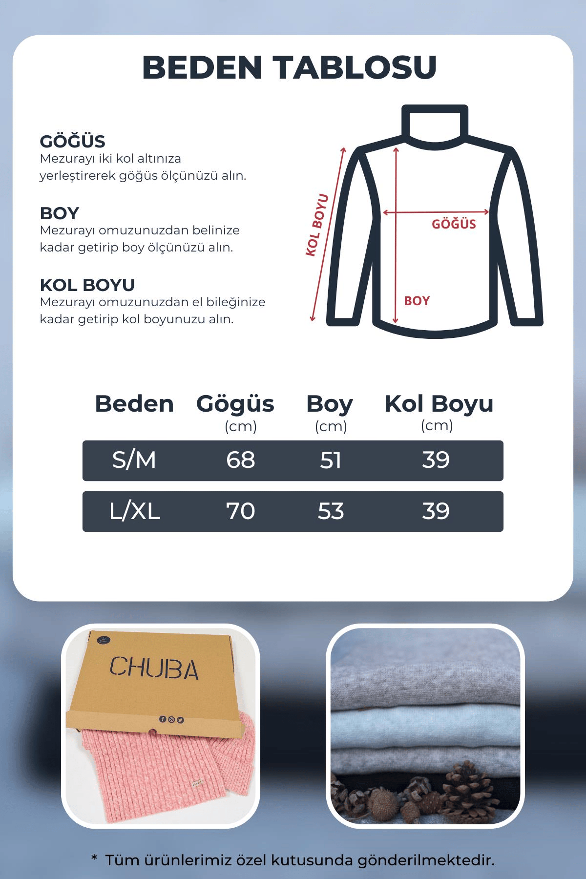 Chuba Kadın Yumuşak Dokulu Oversize Balıkçı Yaka Triko Kazak Siyah 25W3014