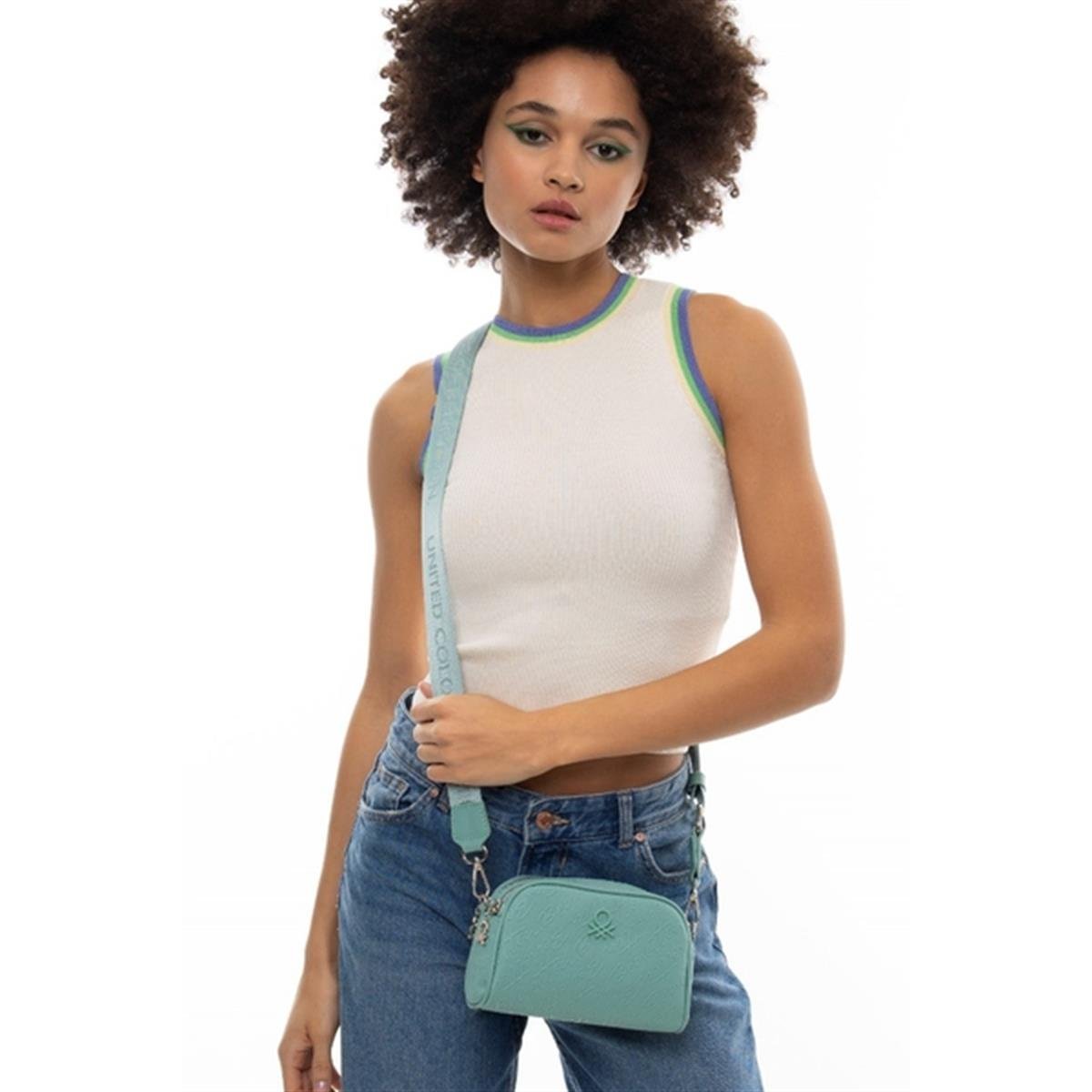 Benetton Bnt 1072 Kadın Çapraz Çanta - Su Yeşili nehironline