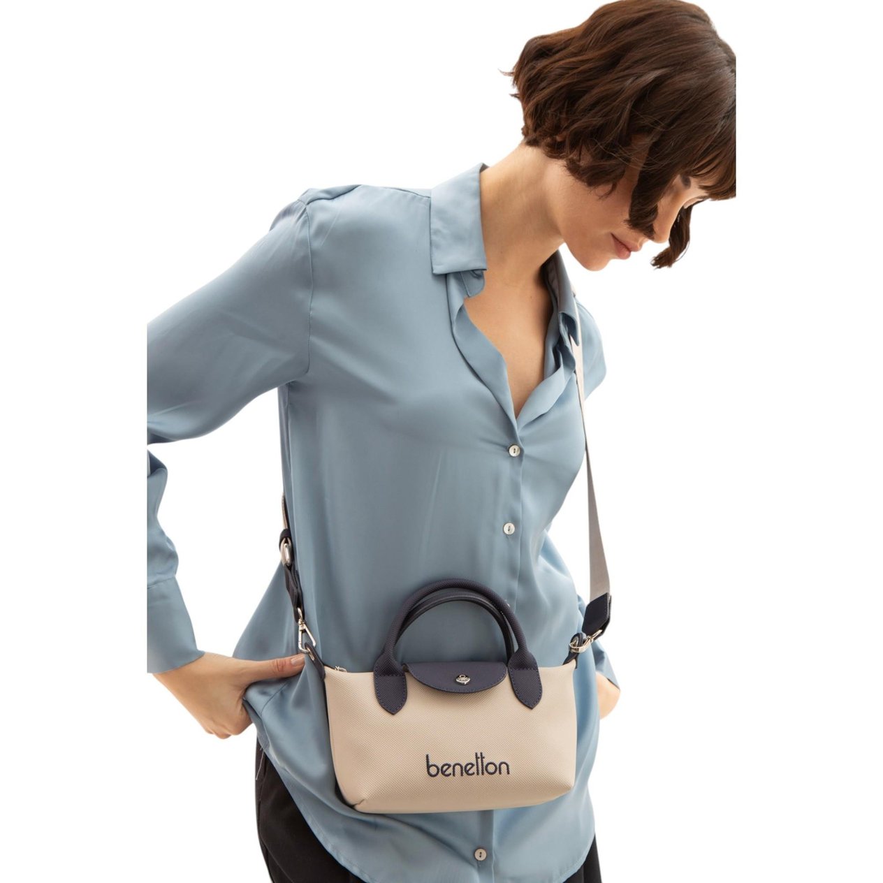 Benetton Bnt 1601 Kadın Çapraz Çanta Taş Lacivert nehironline