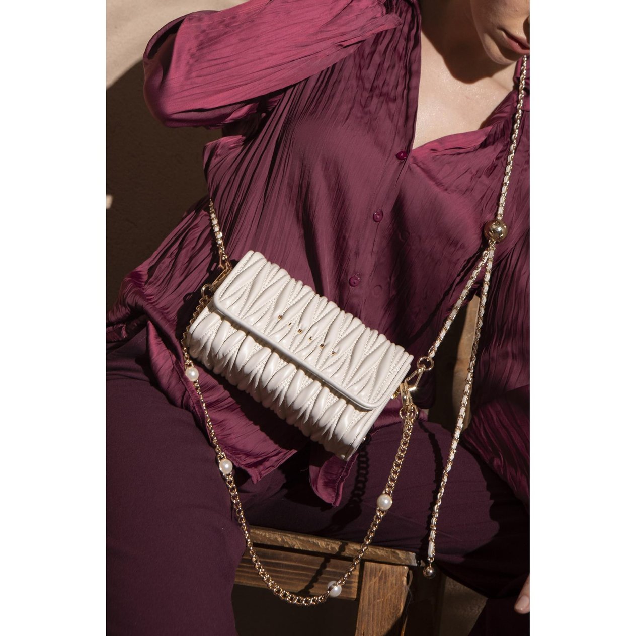 Sisley Sly 190 Kadın El Çantası Beyaz nehironline