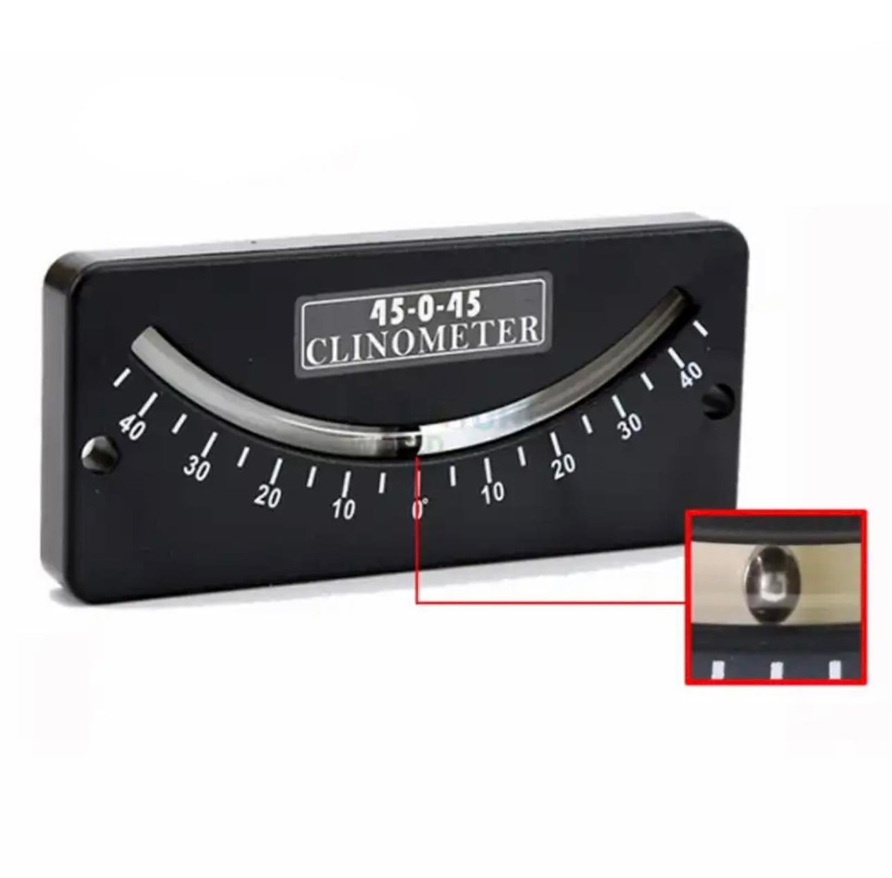 Yalpa Göstergesi - Clinometer Plastik Gövde Siyah 0-45 Derece