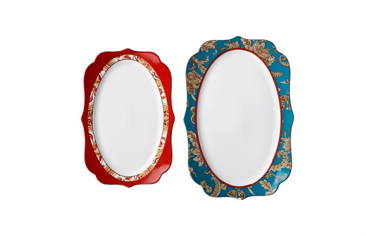 Frances Bone 30 & 35 Cm Oval Servis Tabağı Seti