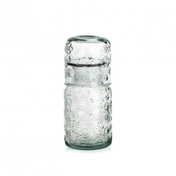 San Mıguel Flora Bardaklı Sürahi  Şeffaf 21Cm