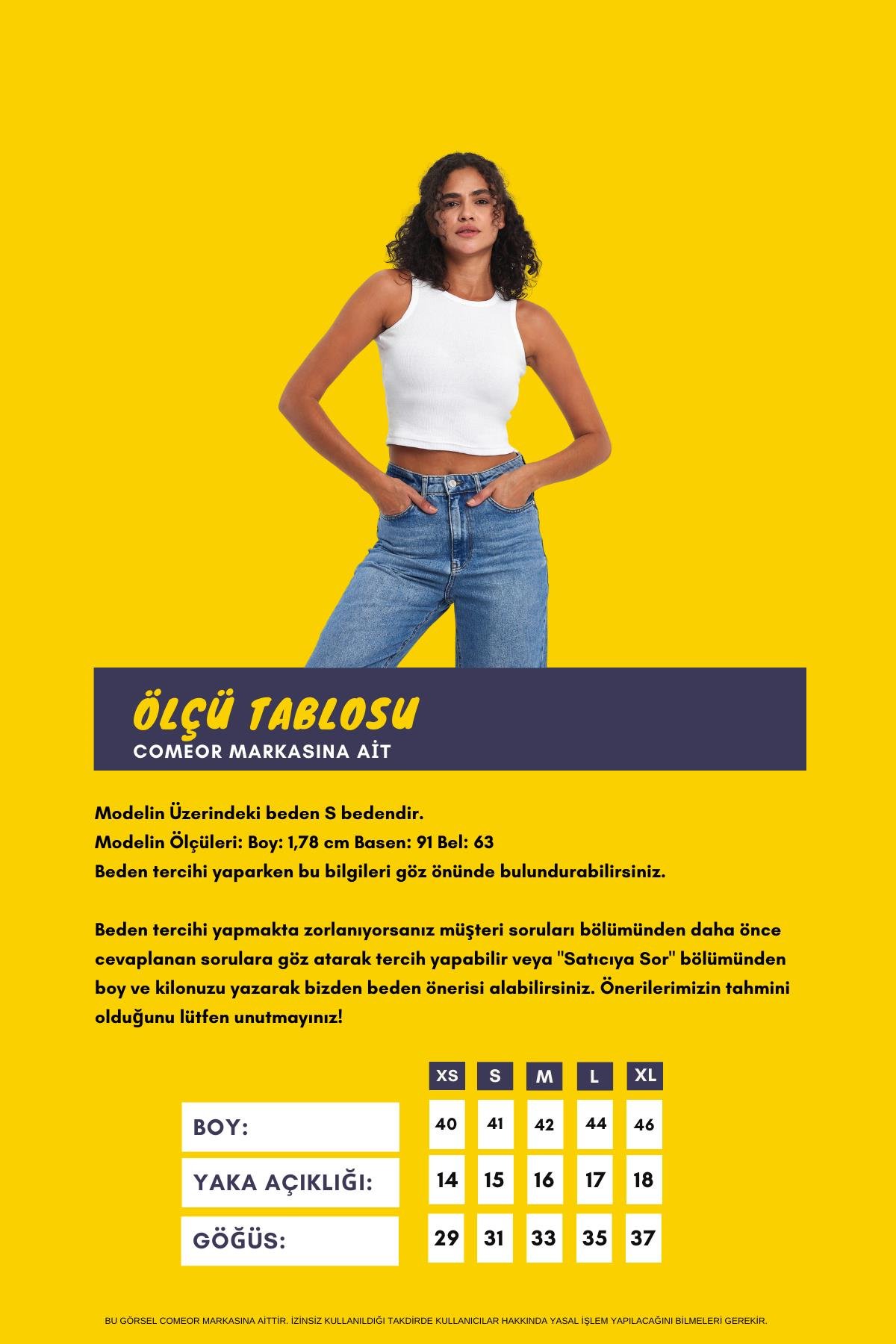 Kadın Lacivert Fitilli Görünümlü Askılı Kalın Esnek Örme Basic Crop Atlet Bluz CMRB93