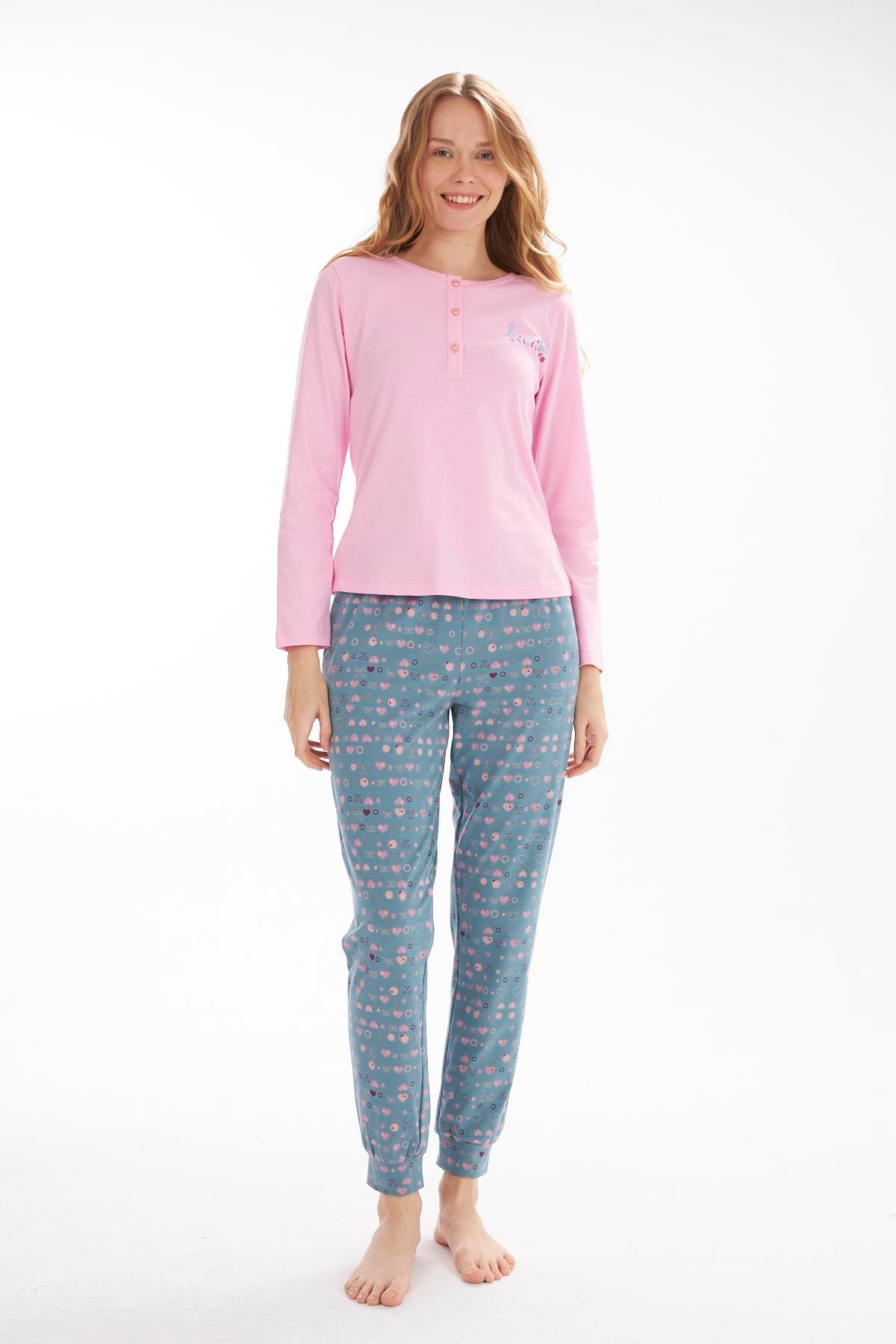 Beautiful Love Pembe Kadın Pijama Takımı